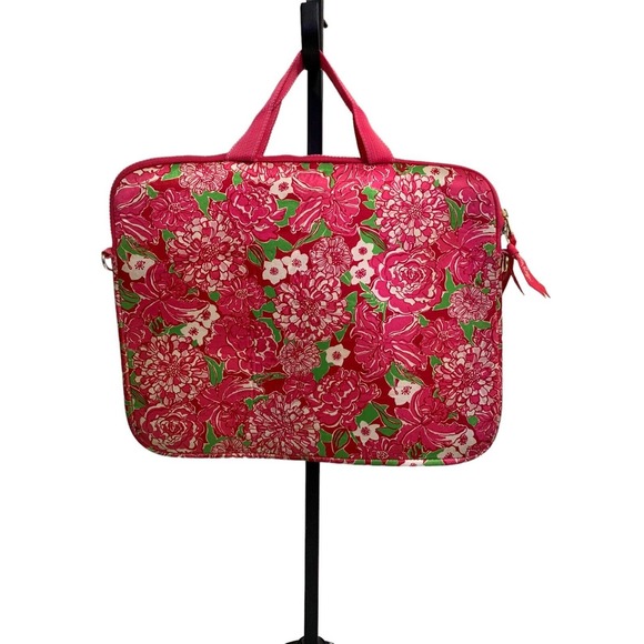 Lilly Pulitzer Other - Lilly Pulitzer Multi-Color Floral May Print Computer Bag With Handles